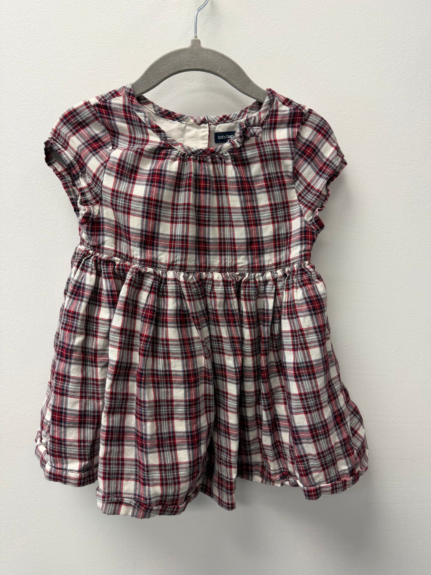 BABY GAP PLAID DRESS SIZE 18-24M