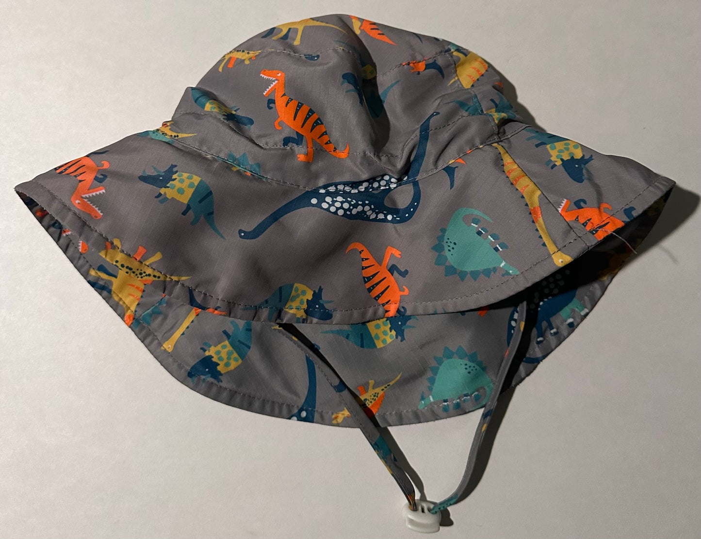 Unknown Brand, Grey Dinosaurs Sun Hat - Size 1.5-2