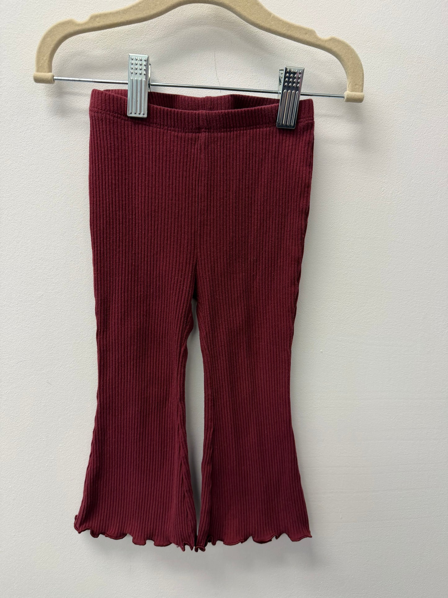 OLD NAVY BURGUNDY FLARE PANTS SIZE 18-24M