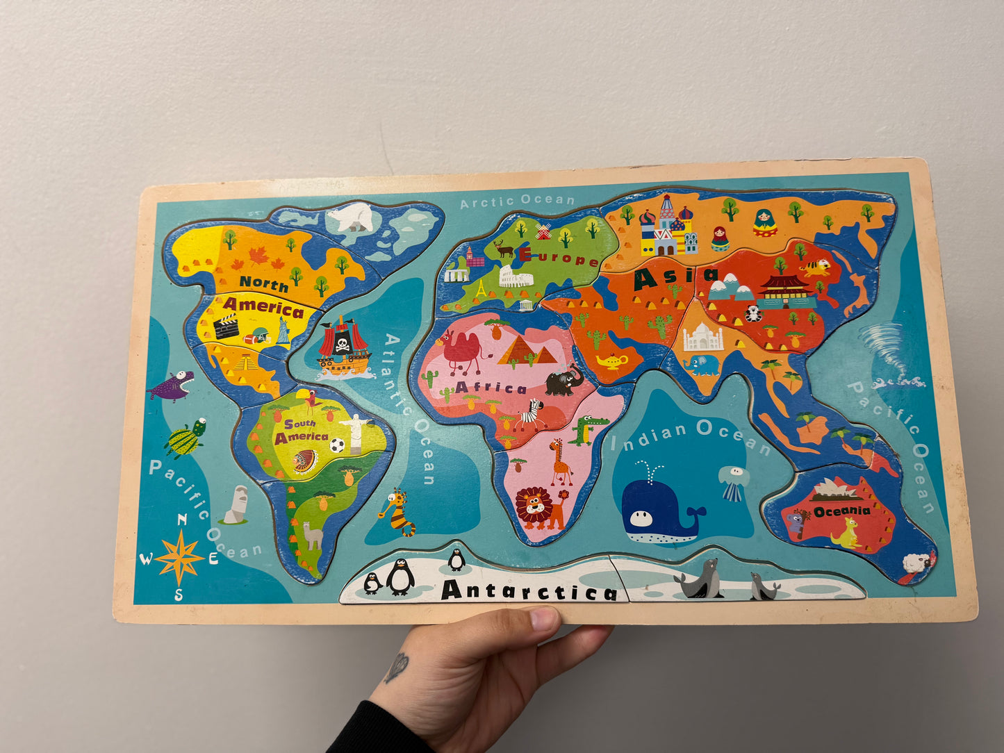 TOP BRIGHT MAP WOODEN PUZZLE