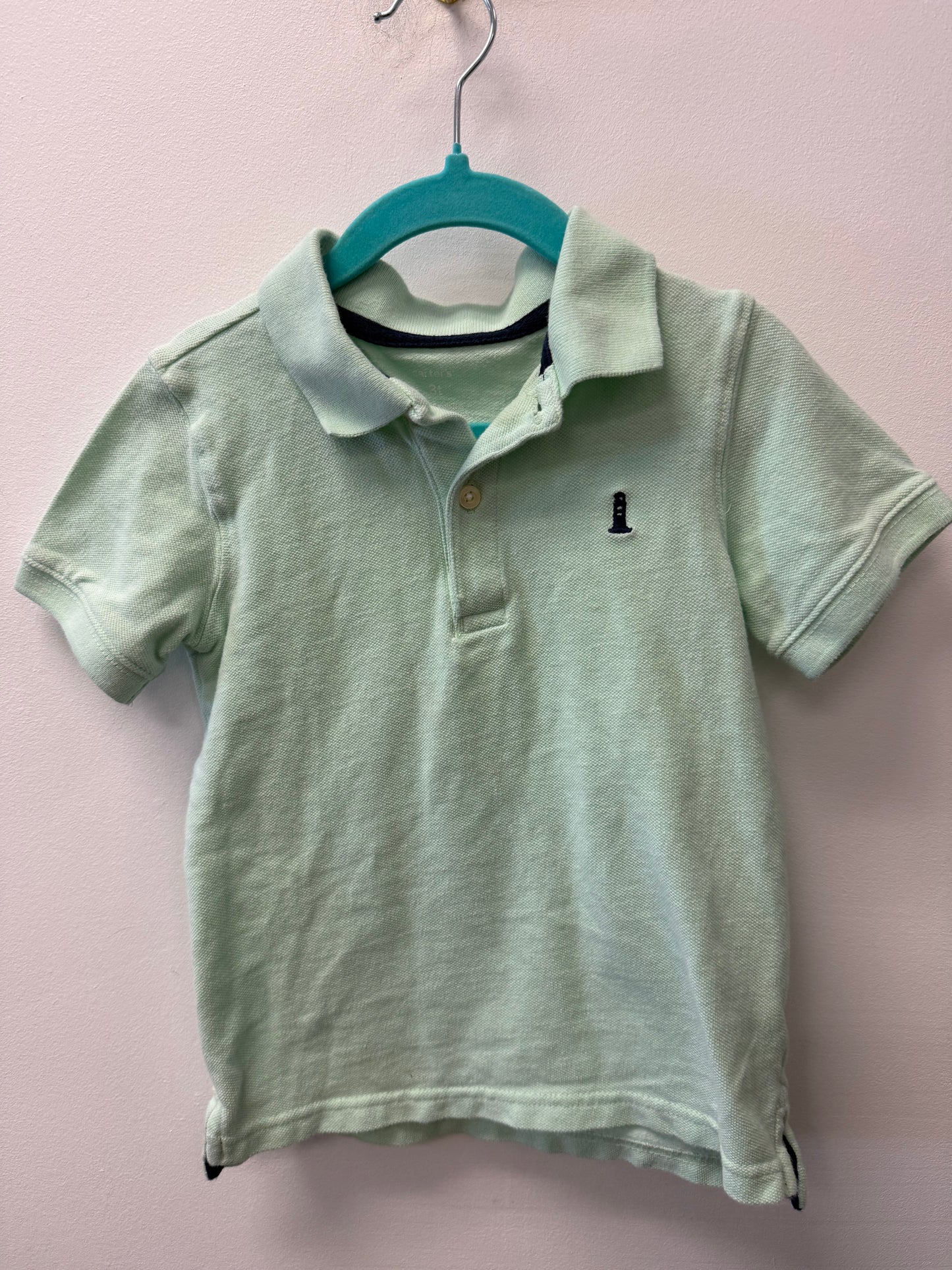 CARTERS COLLARED LIGHT HOUSE SHIRT SIZE 3T