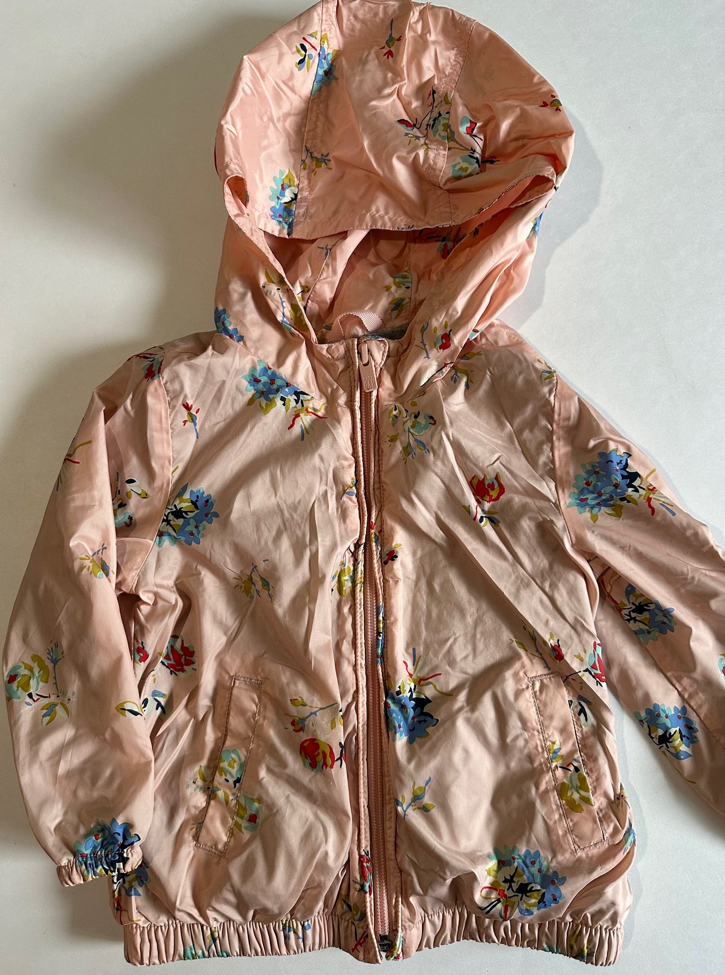 Baby Gap, Peach Flowery Light Jacket - Size 3T