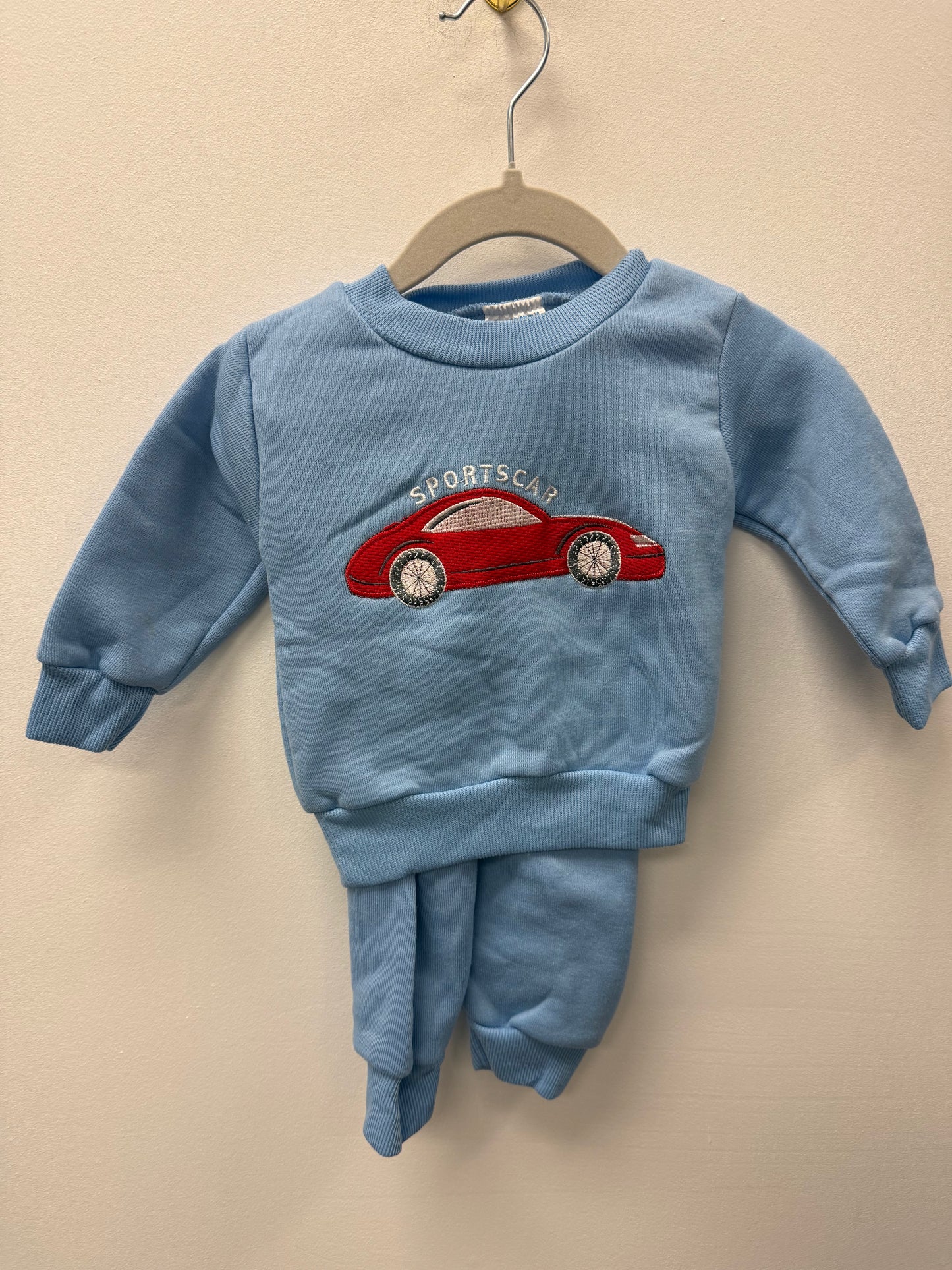 VINTAGE BEDROCK CLOTHING CAR TRCK SUIT SIZE 6-9M