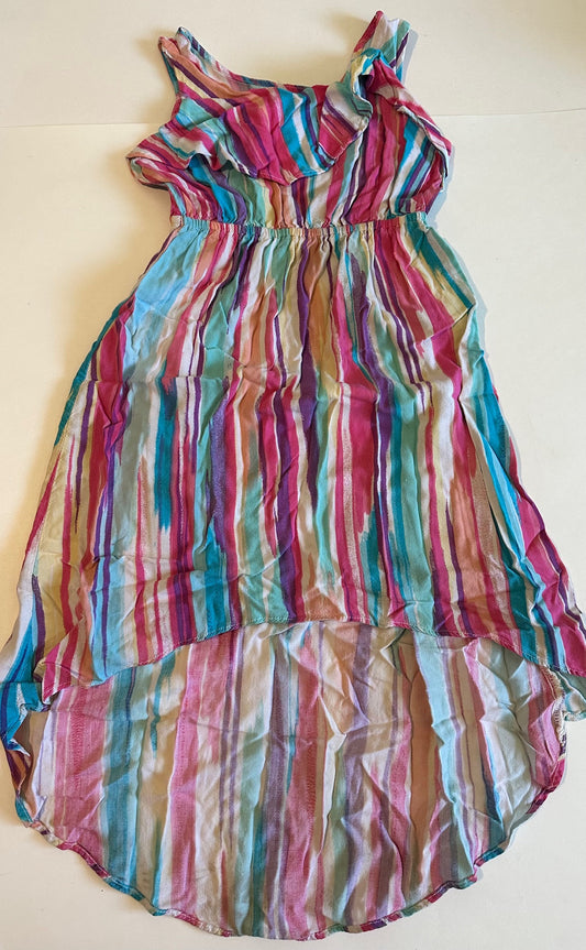 Children's Place, Colourful High-Low Dress - Size Small (5/6)