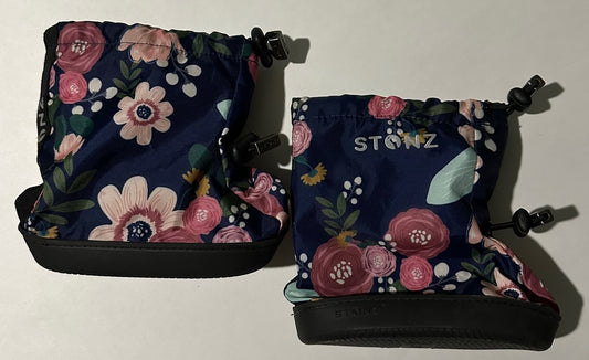 Stonz, Navy Blue Floral Waterproof Booties - Size Large (18-30 Months)