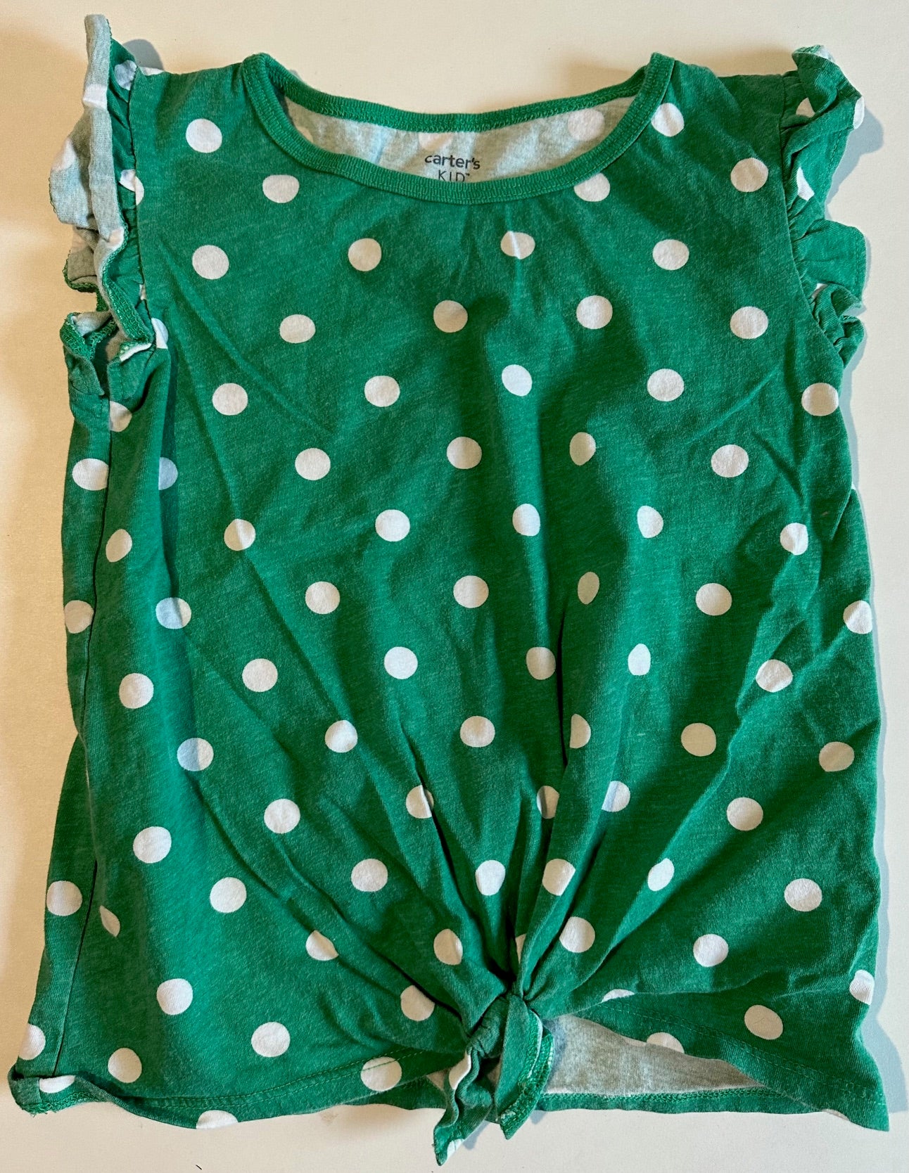 Carter's, Green Polka-Dot Shirt - Size 7