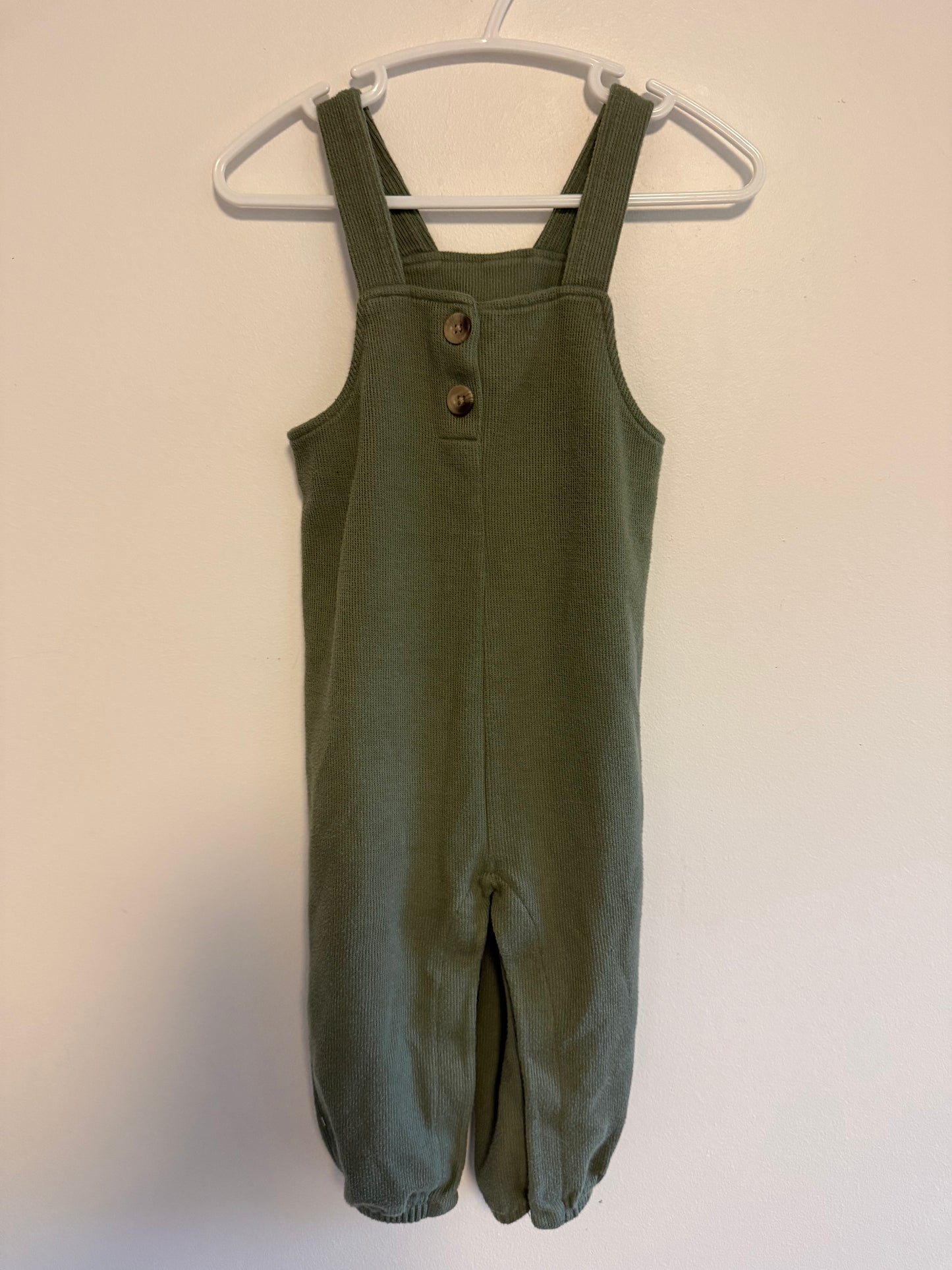 OLD NAVY GREEN OVERALLS SIZE 12-18M
