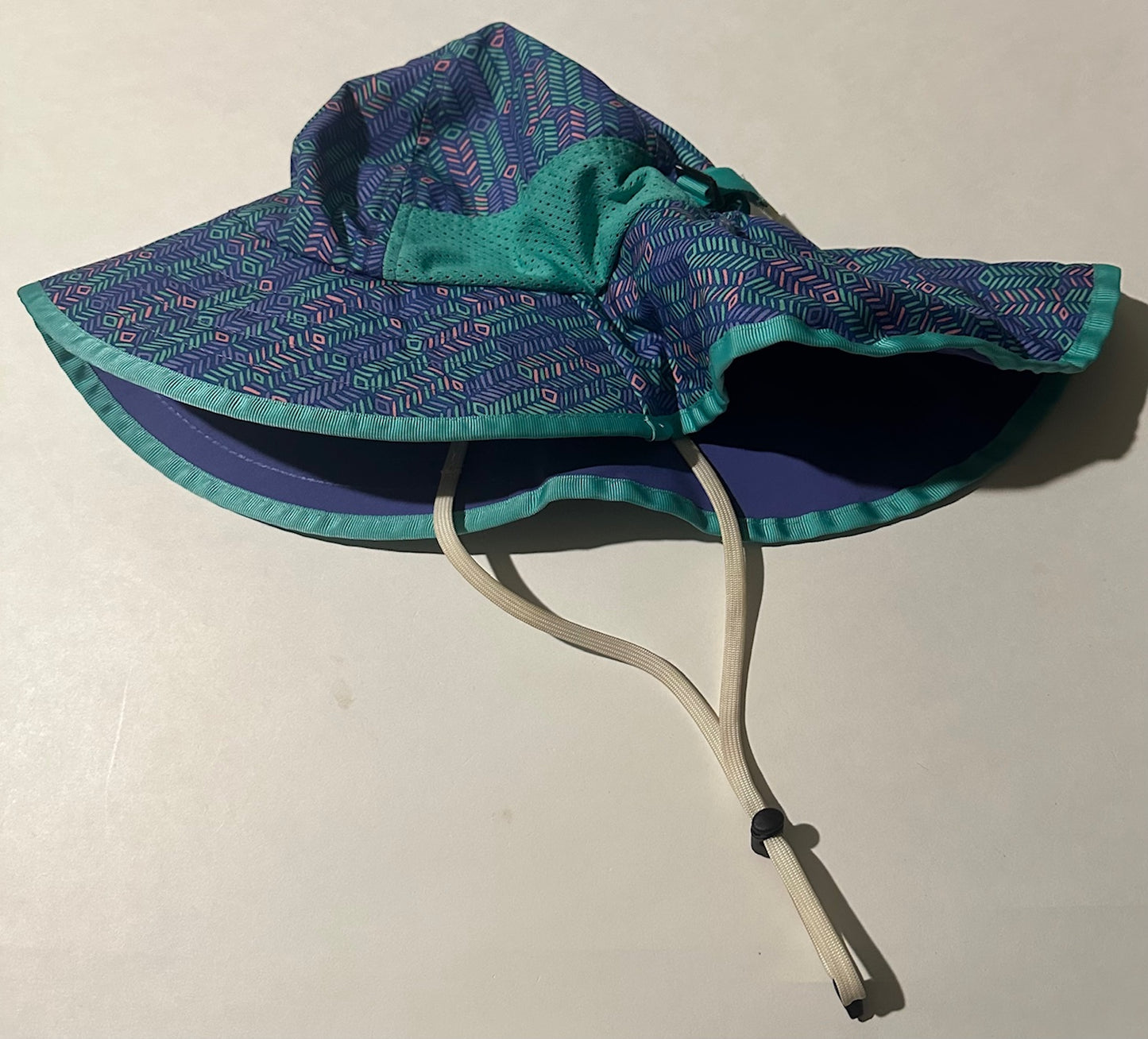 Sunday Afternoons, Blue and Purple Hat with Neck Flap and Chin Strap - Size Medium (2-5)