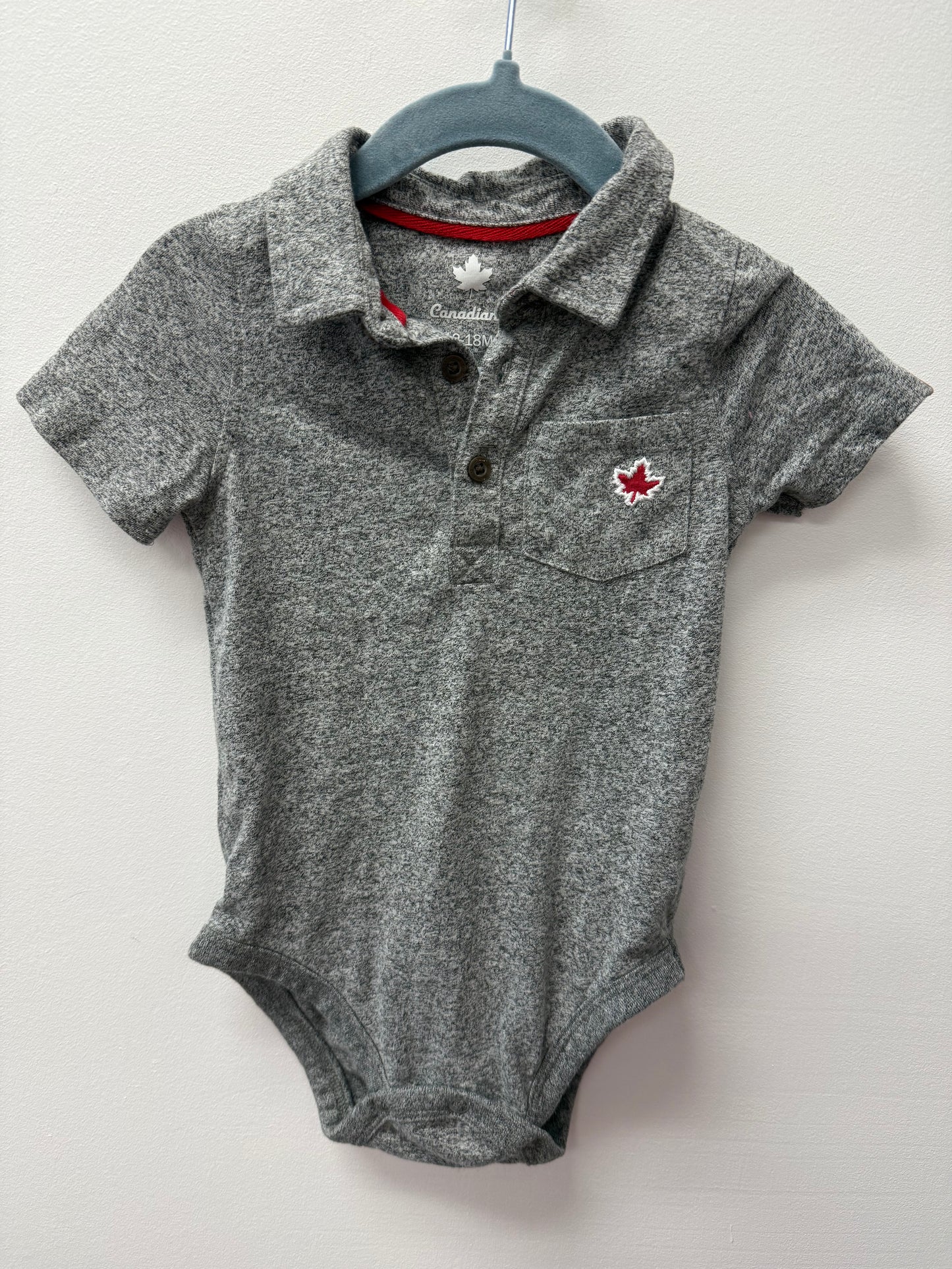 CANADIANA GREY ONESIE SIZE 12-18M