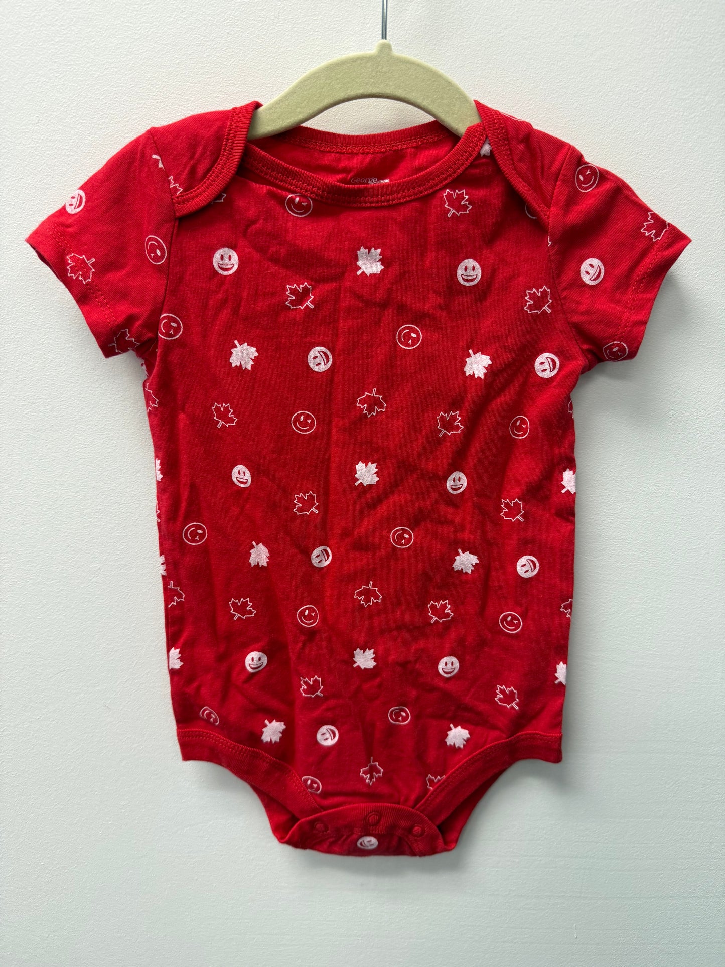 GEORGE CANADA & SMILES ONESIE SIZE 12-18M