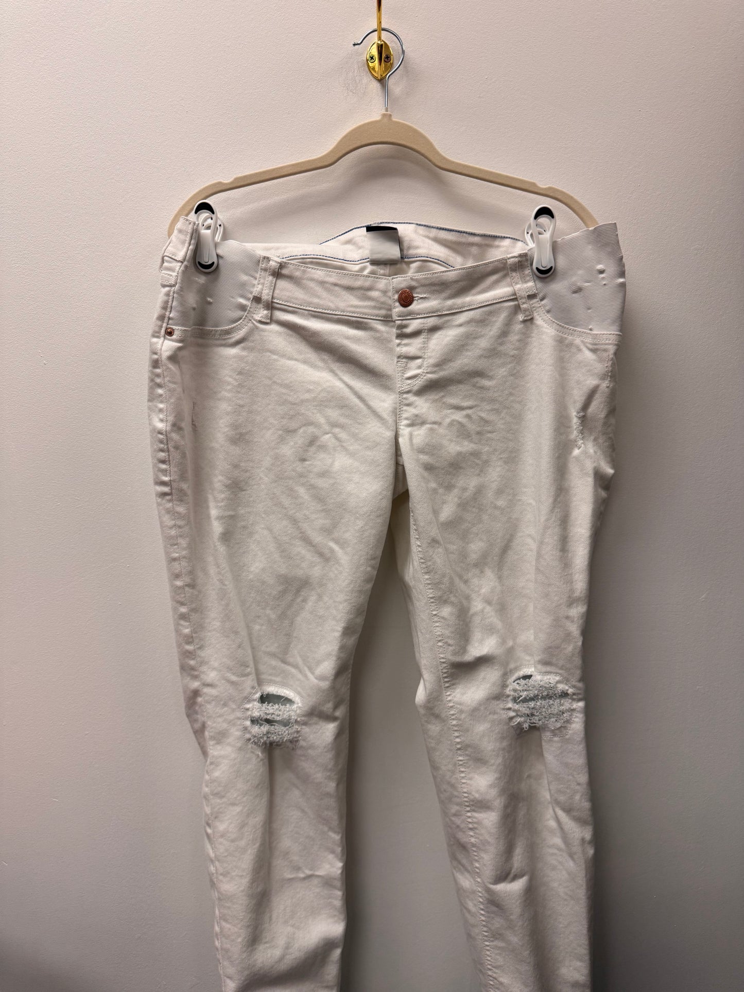 OLD NAVY WHITE MATERNITY JEANS SIZE 12