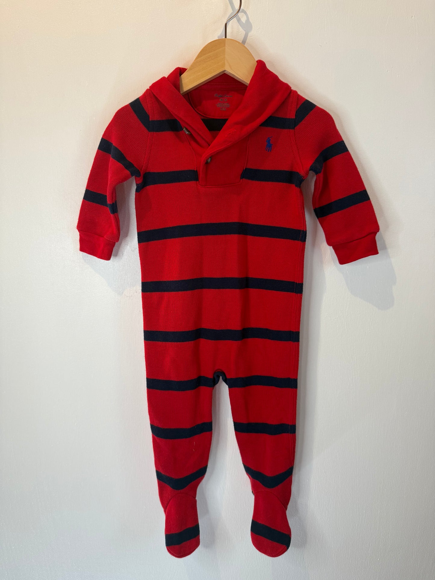RALPH LAUREN STRIPPED JUMPSUIT 9M