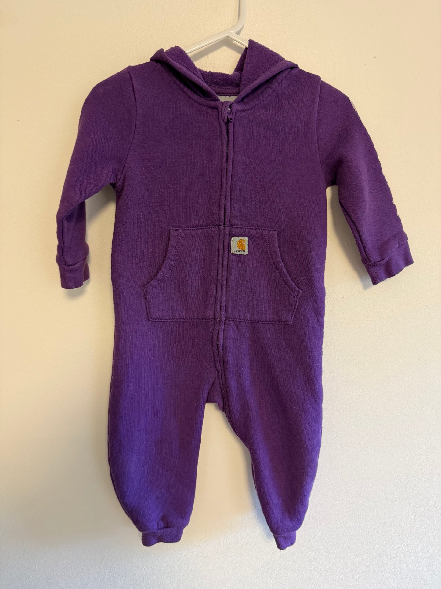 CARHARTT PURPLE HOODED ONE PIECE SIZE 12M