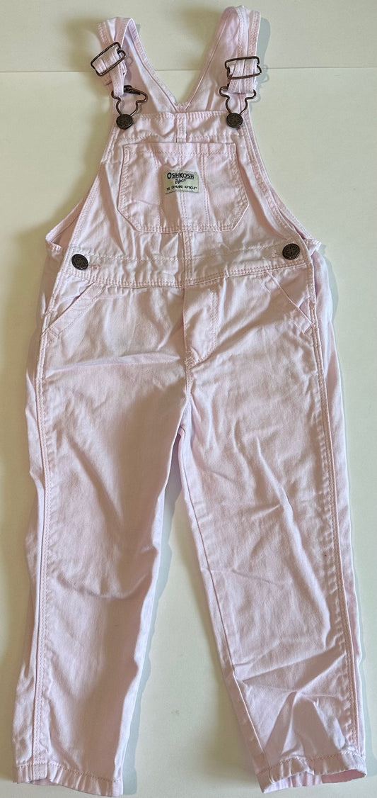 OshKosh, Pale Pink Overalls - Size 2T