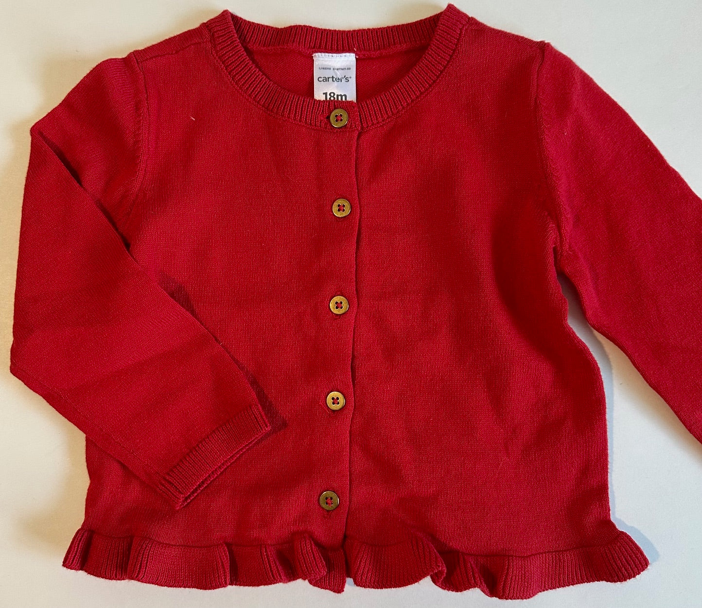 Carter's, Red Button-Up Sweater - 18 Months