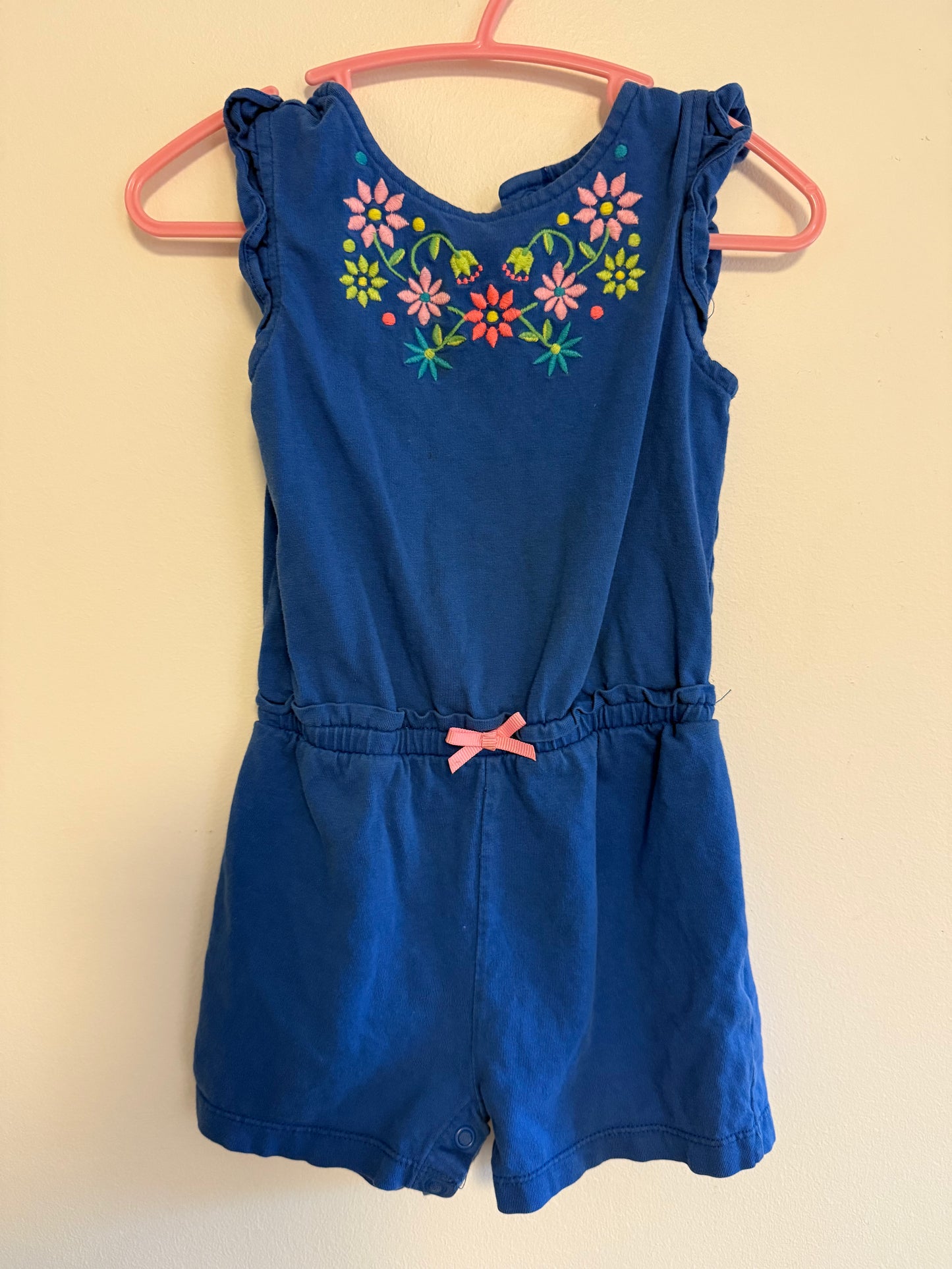 CARTERS BLUE FLORAL ROMPER SIZE 24M
