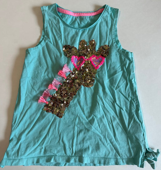 *Play* Unknown Brand, Blue Sequin Giraffe Tank Top - Size 2