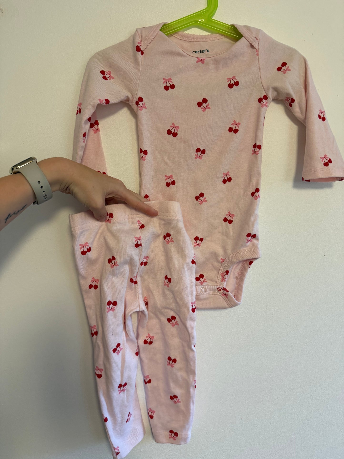 CARTERS CHERRY ONESIE OUTFIT SIZE 18M