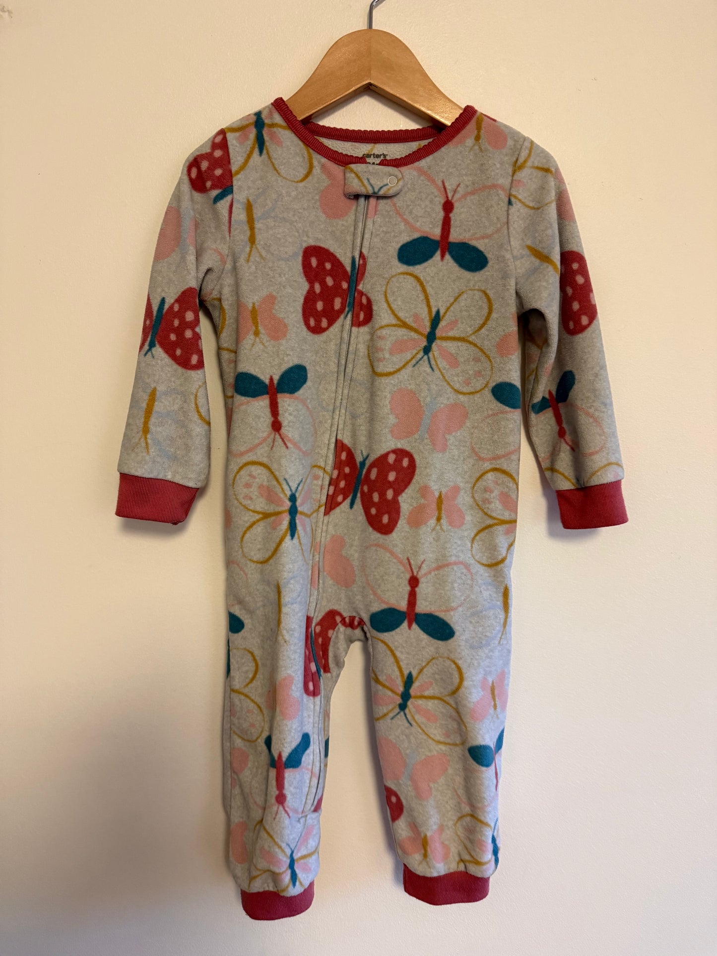 CARTERS FLEECE BUTTERFLY SLEEPER SIZE 24M
