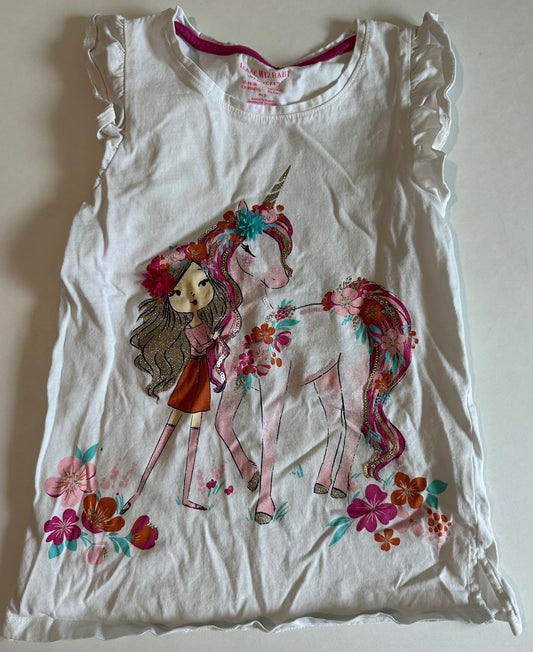 Isaac Mizrahi, Girl with Unicorn Shirt - Size Medium (7/8)