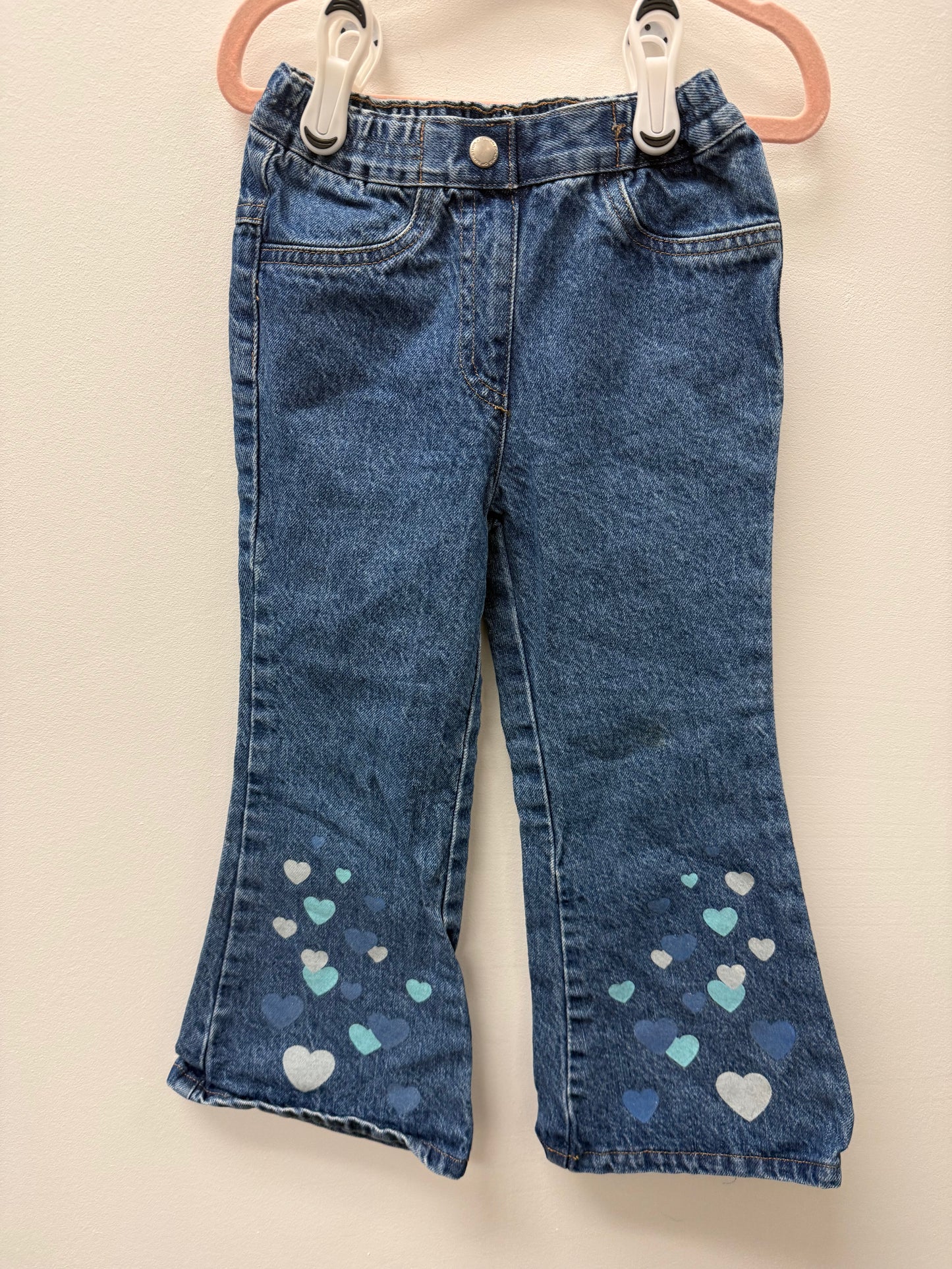 VINTAGE BLUE HEART JEANS SIZE 2-3T