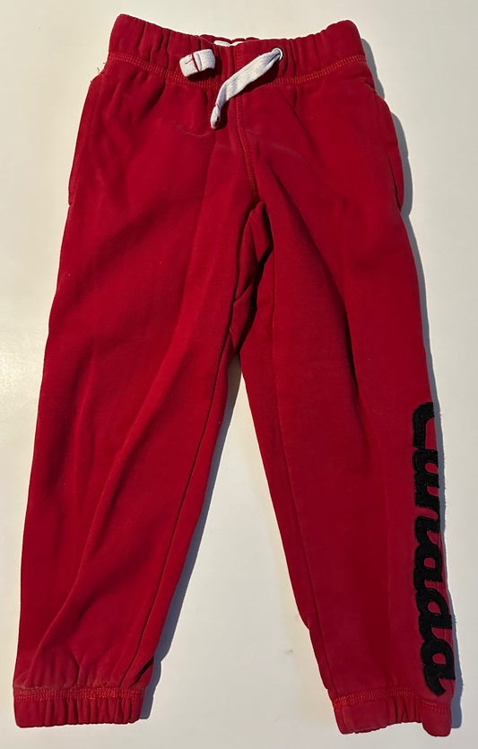 Canadiana, Red Comfy Pants - Size XS (4-5)