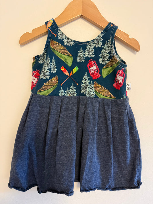 HANDSEWN B&B CAMPING DRESS SIZE 6-18M