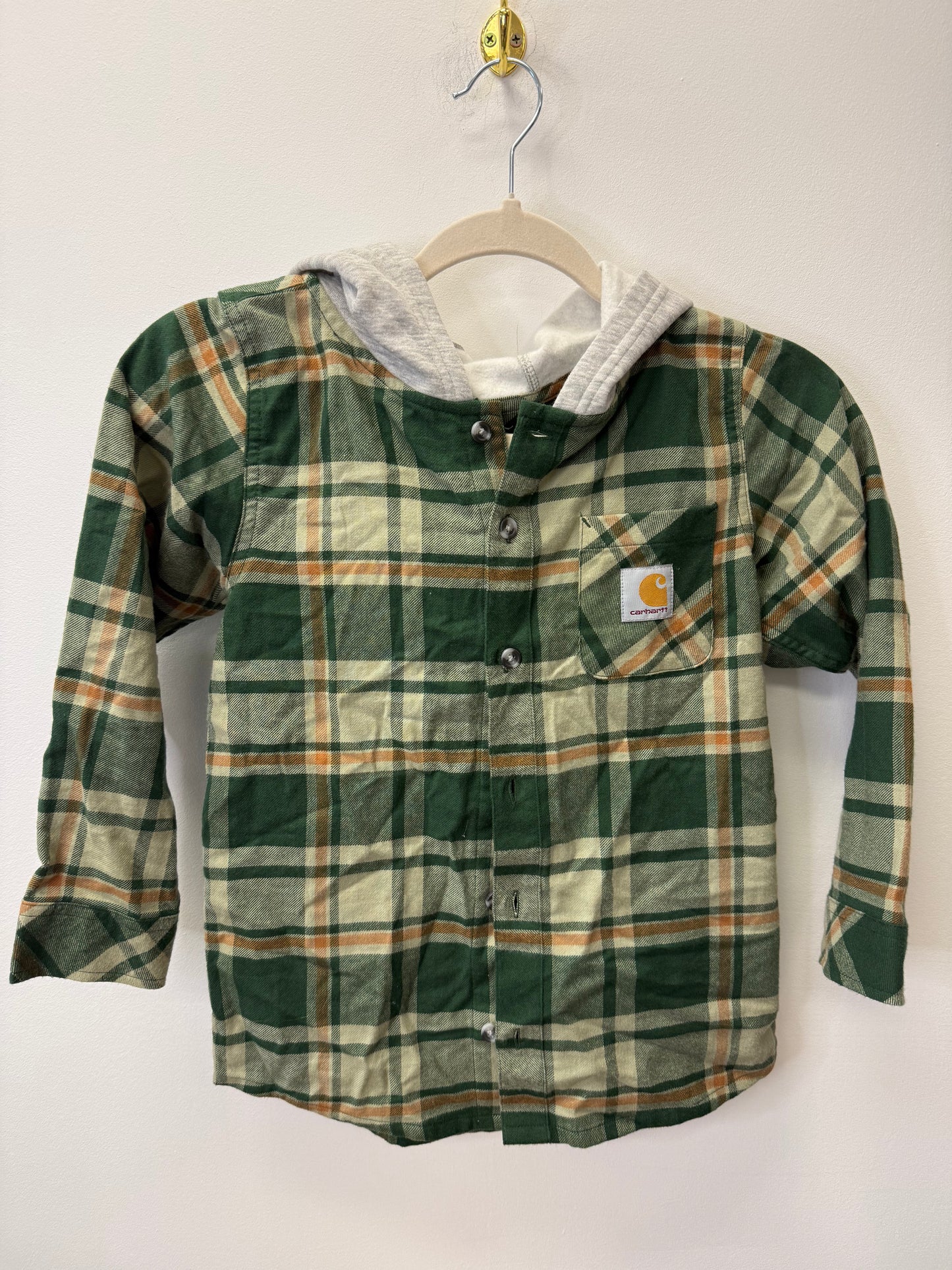 NWOT CARHARTT HOODED PLAID SIZE 7
