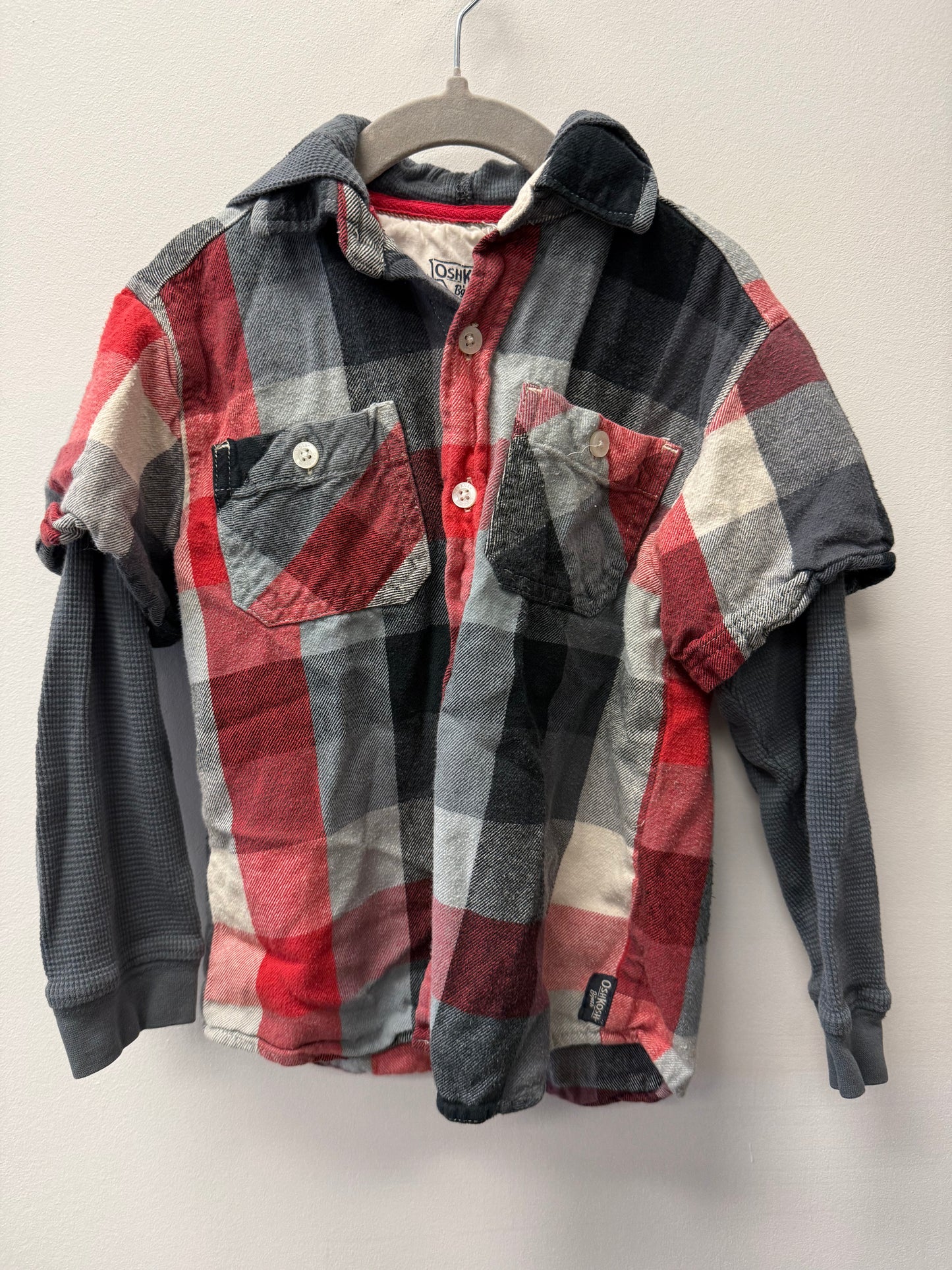 OSHKOSH LONG SLEEVE PLAID SIZE 5
