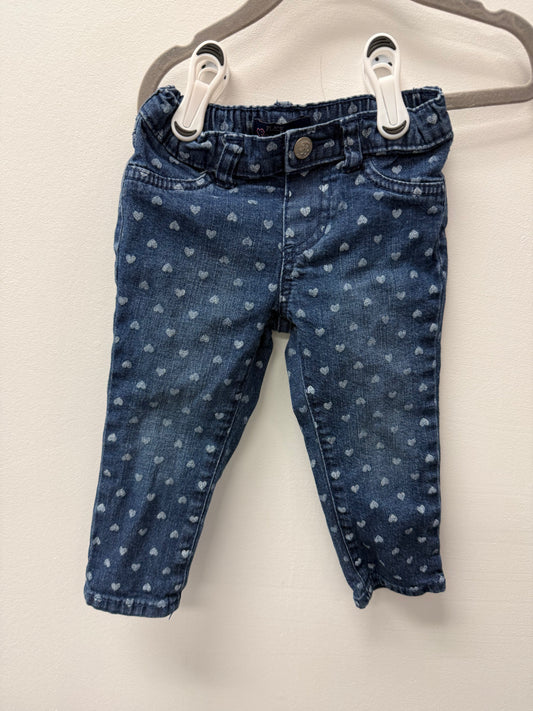 CHILDRENS PLACE HEART JEGGINGS SIZE 18-24M
