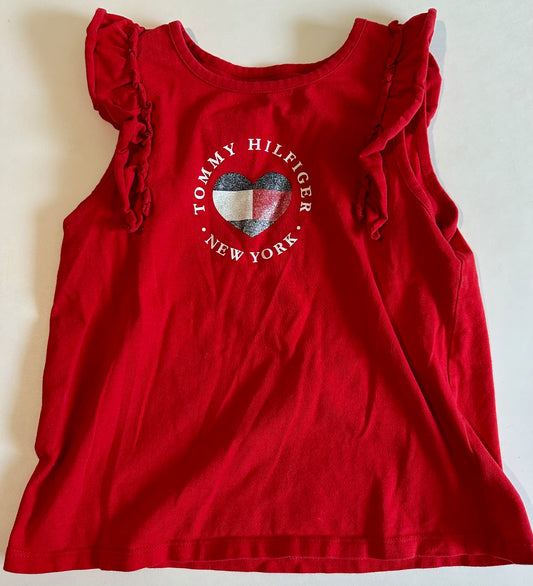 Tommy Hilfiger, Red New York Top - Size 7