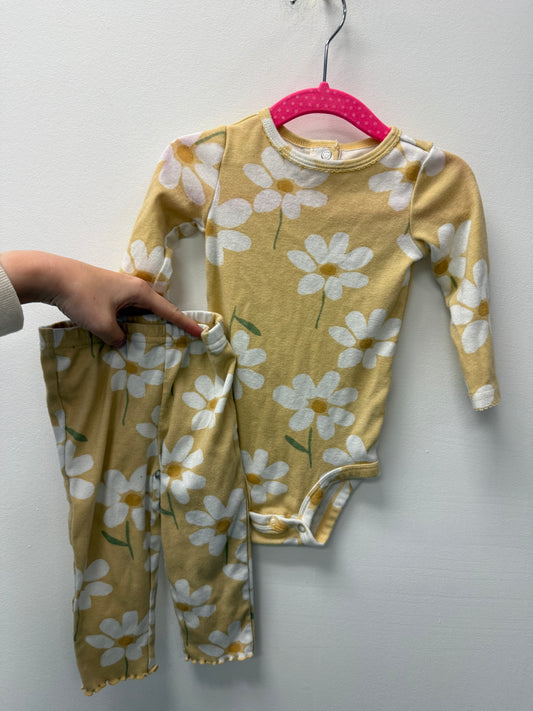 CARTERS ONESIE OUTFIT (FLORAL) SIZE 12M