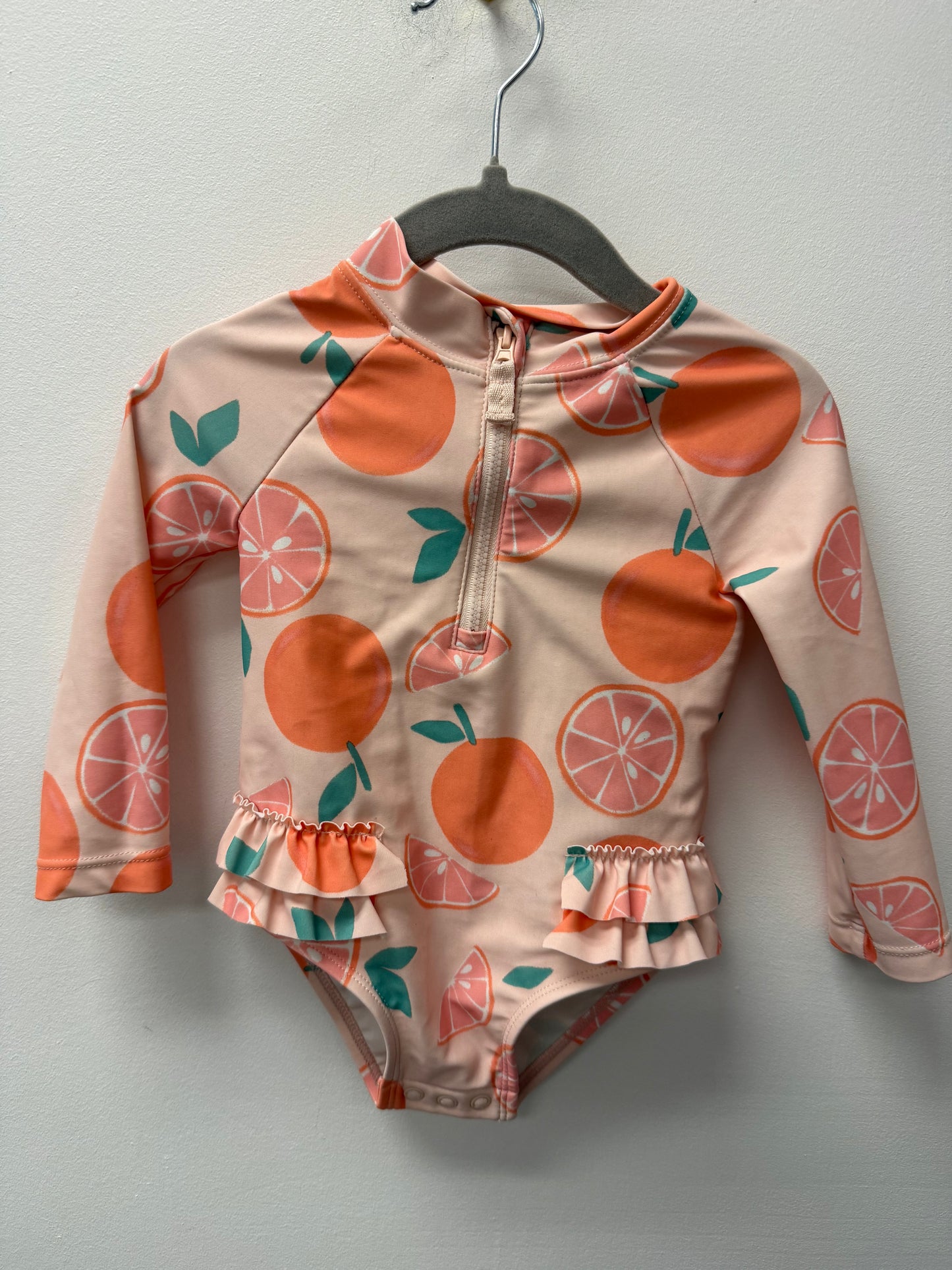 CARTERS PEACH BATHING SUIT SIZE 12M