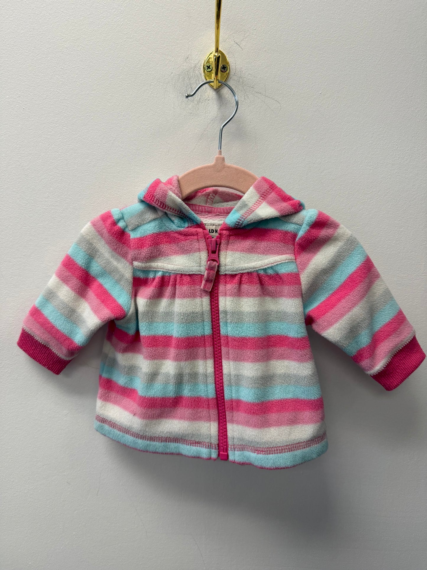OLD NAVY FLEECE STRIPPED SWEATER SIZE 0-3M