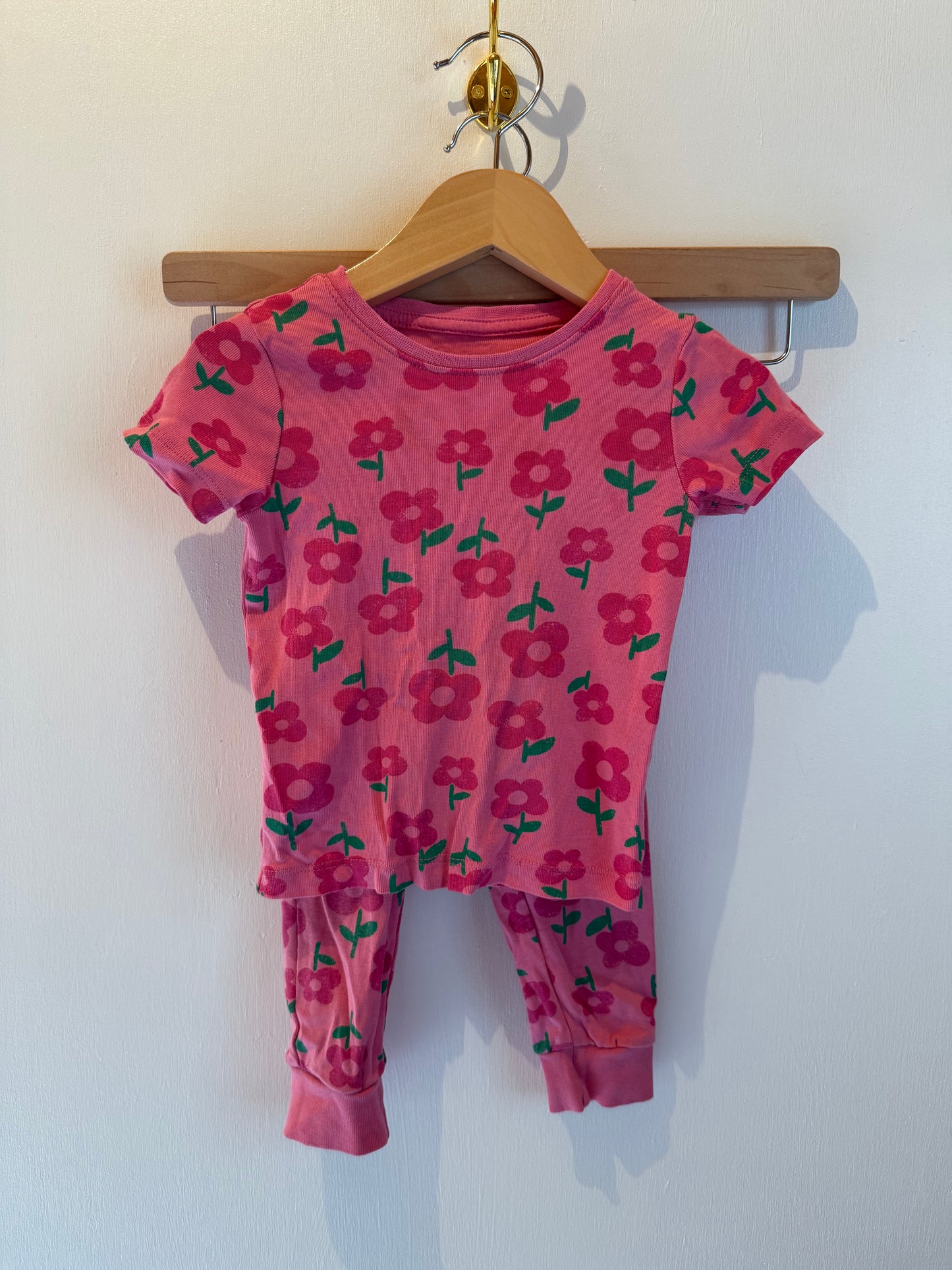 GEORGE PINK FLORAL PAJAMAS 2T
