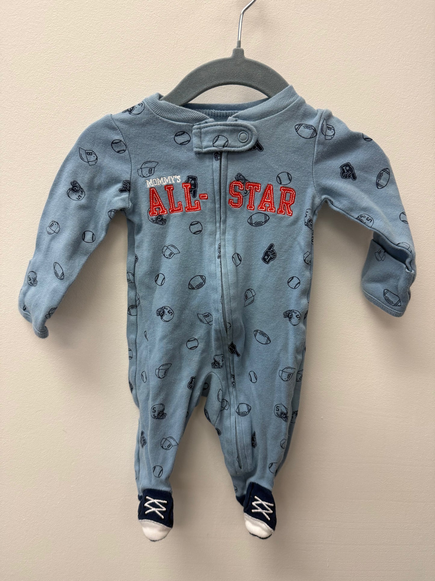 CARTERS "ALL STAR" SLEEPER SIZE NEWBORN