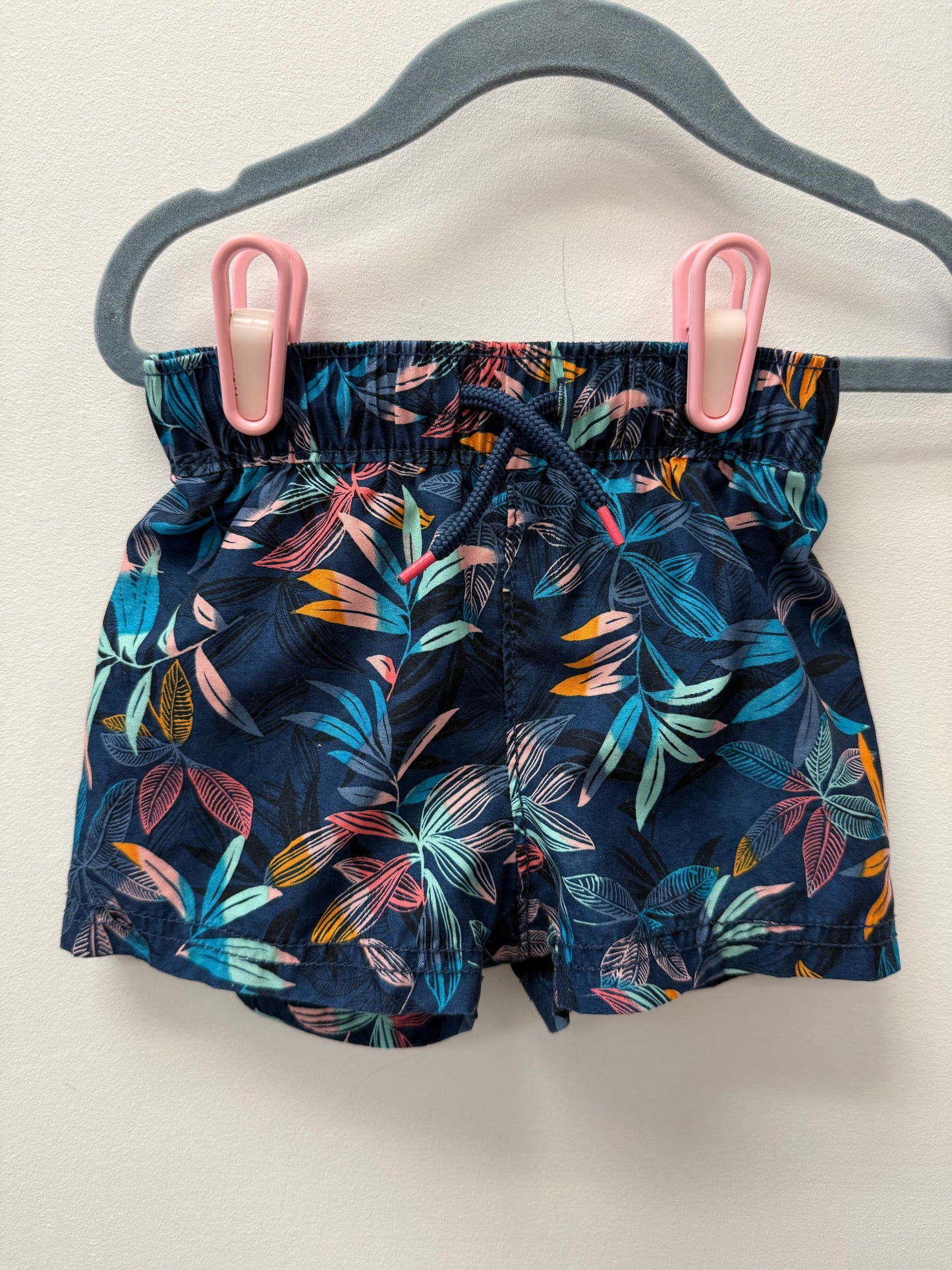 OLD NAVY LEAF SWIM SHORTS SIZE 12-18M