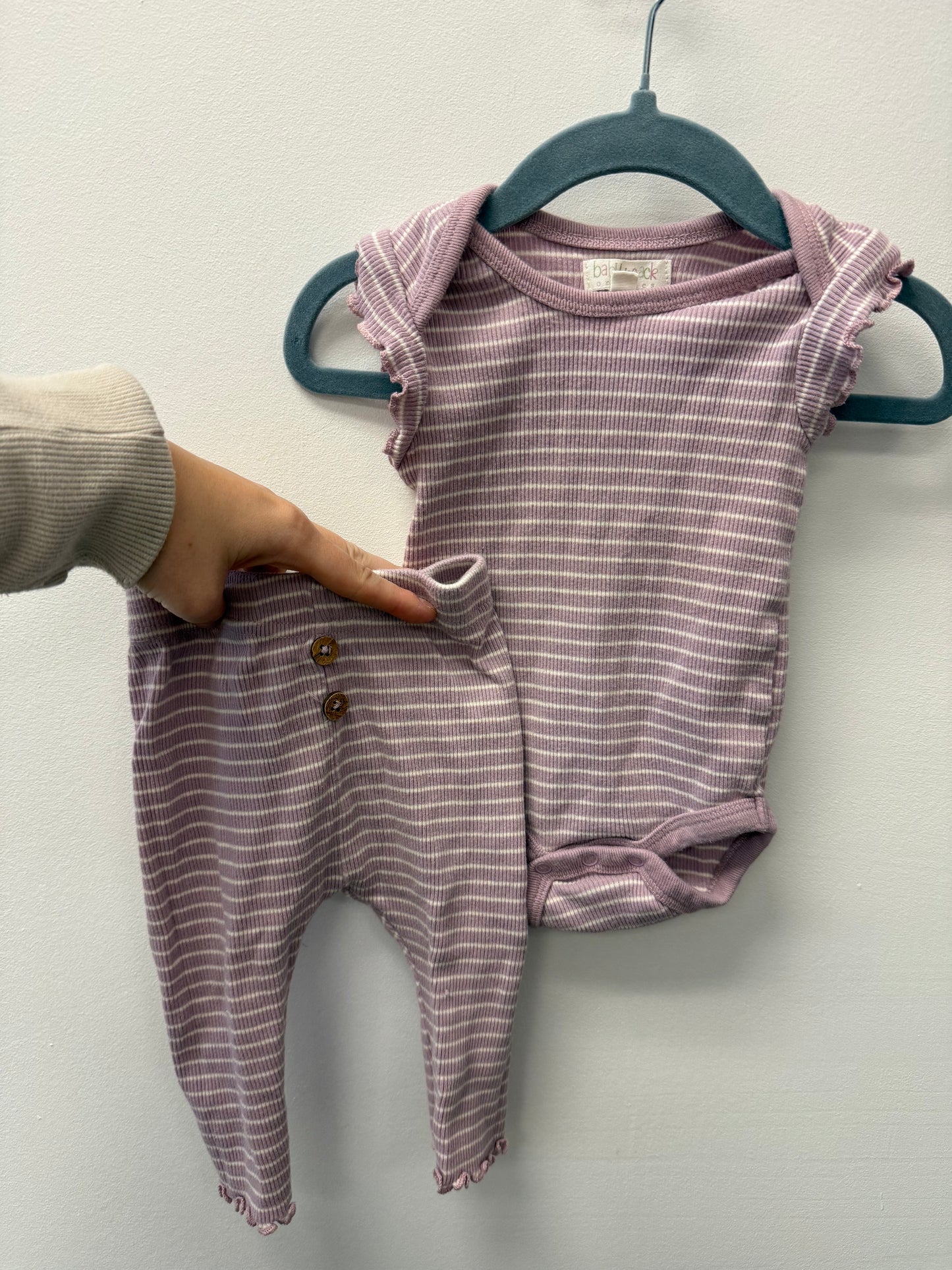BABY MACK ORGANIC PURPLE 2 PIECE SIZE 0-3M