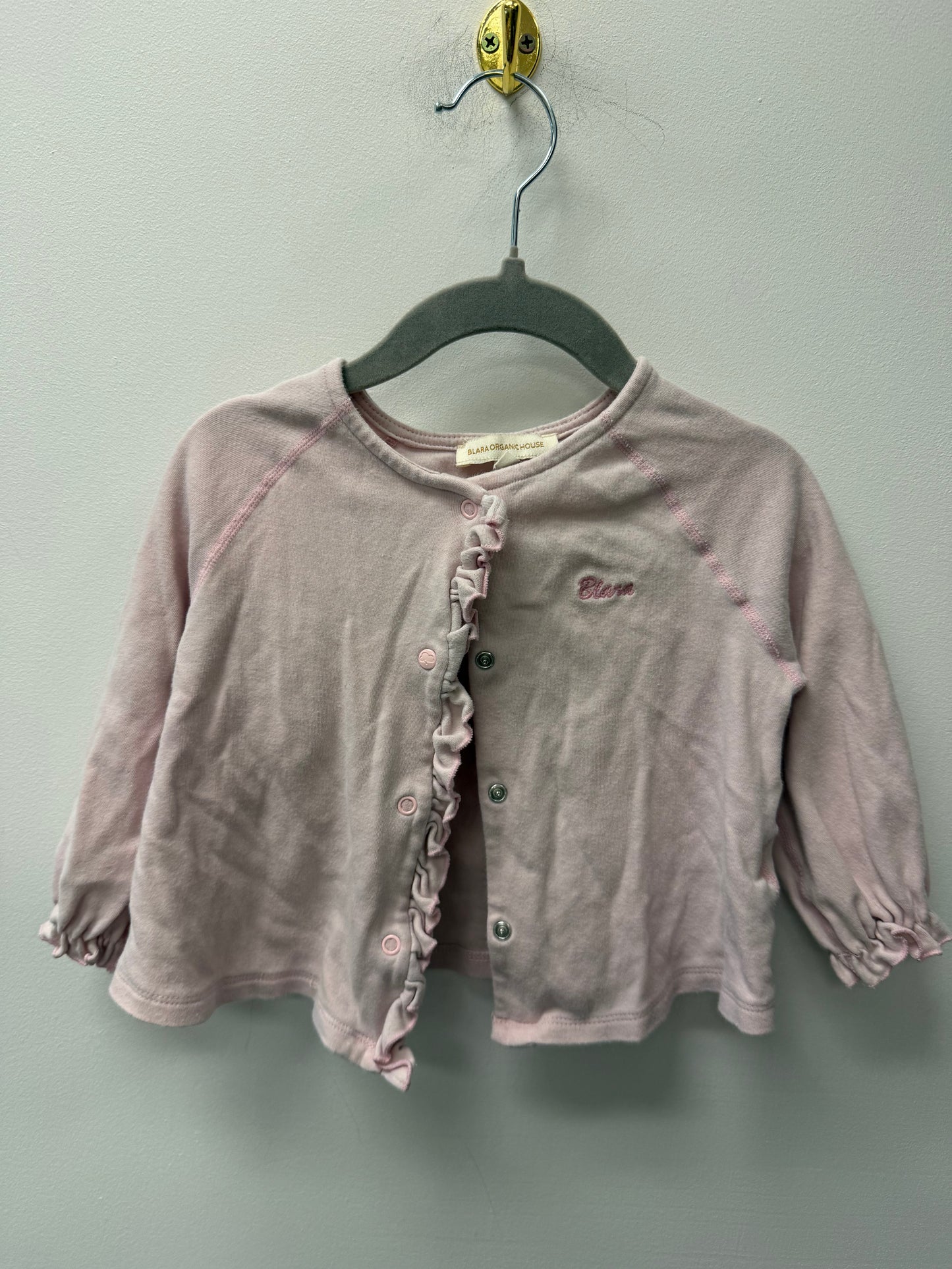 BLARA ORGANIC HOUSE PINK CARDIGAN SIZE 3T