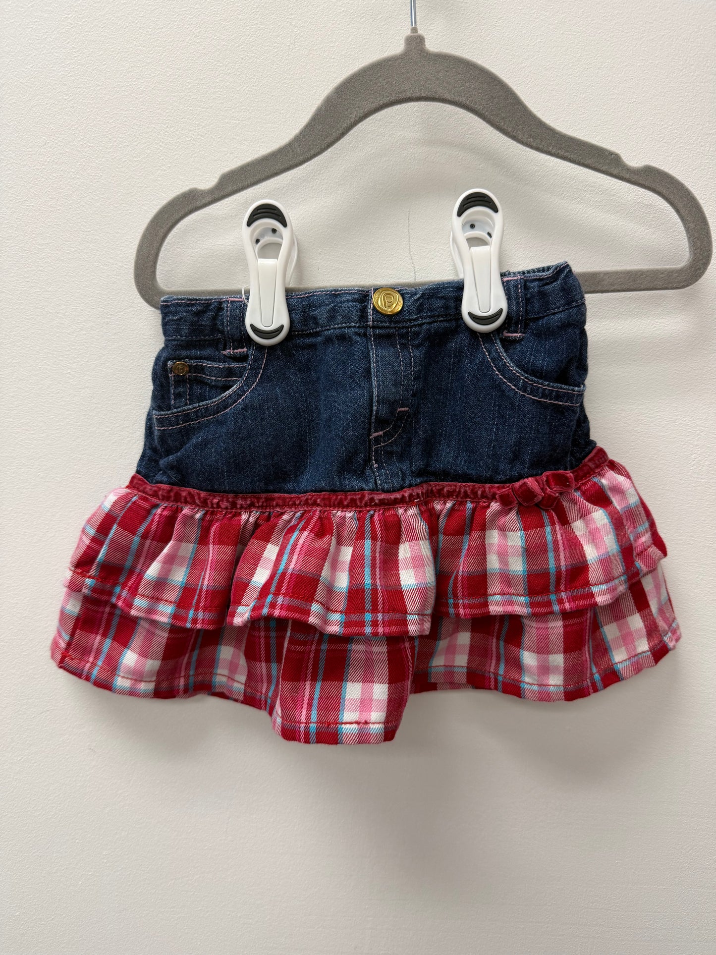 PLEASE MUM PLAID SKIRT SIZE 18M
