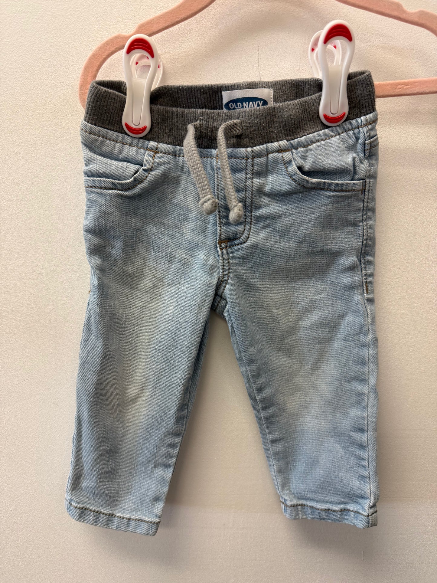 OLD NAVY WAIST BAND JEANS SIZE 12-18M