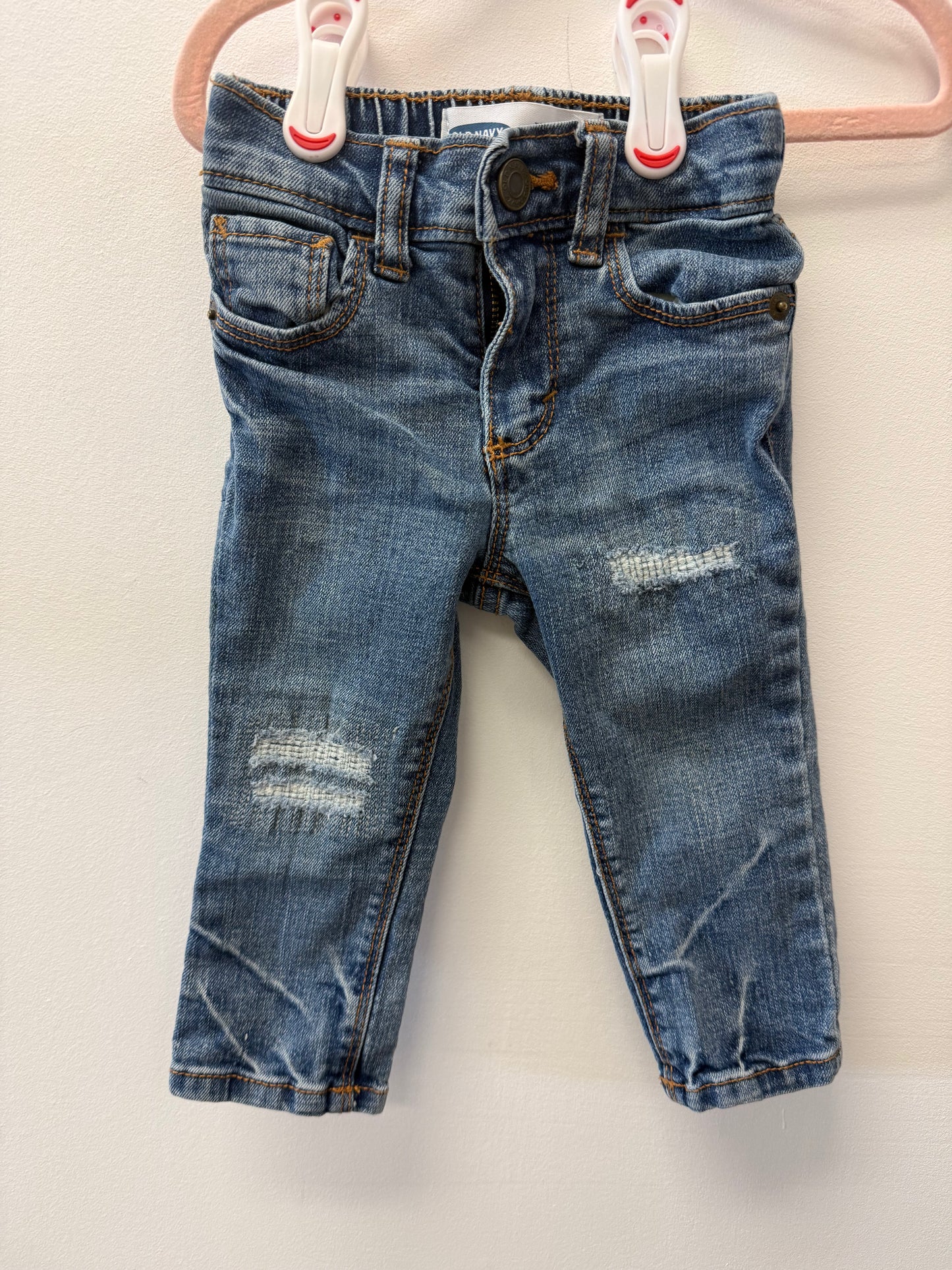 OLD NAVY DISTRESS JEANS SIZE 12-18M