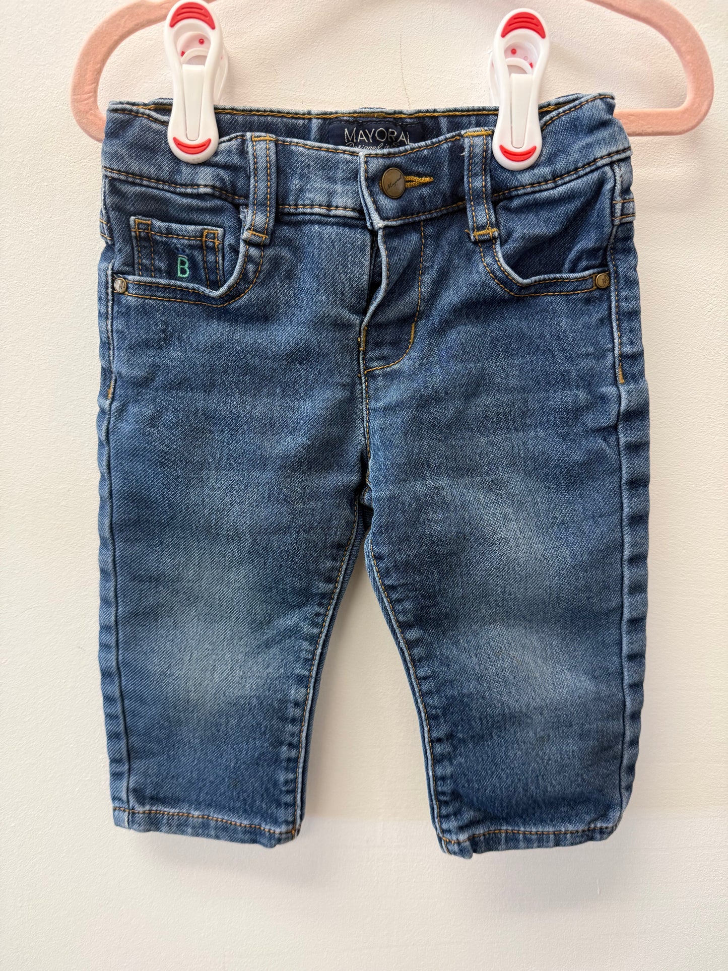MAYORAL STRECHY JEANS SIZE 9M
