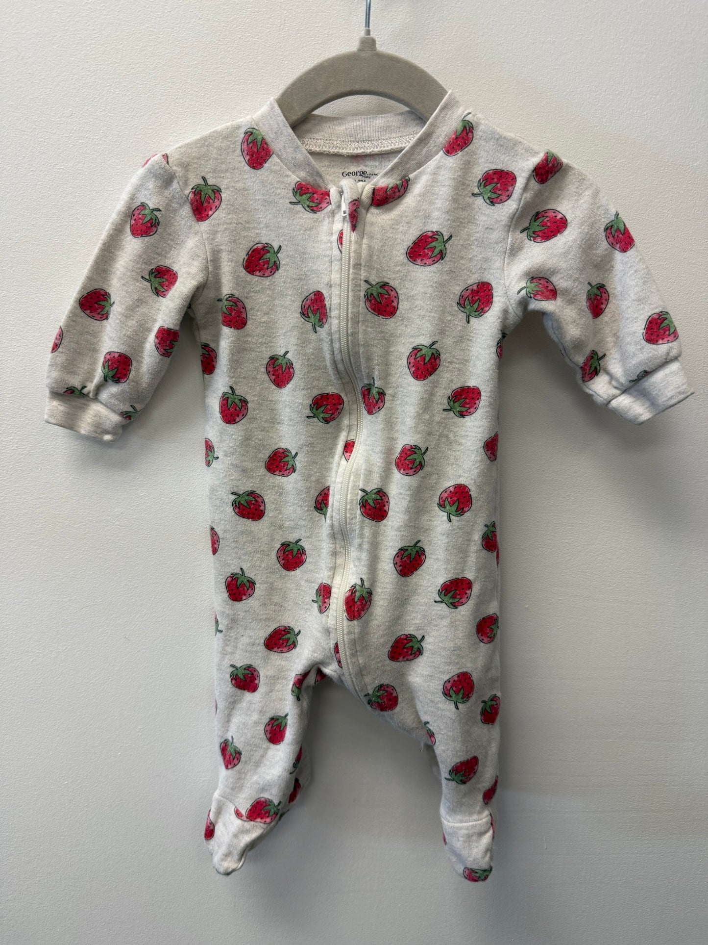 GEORGE STRAWBERRY SLEEPER SIZE 0-3M