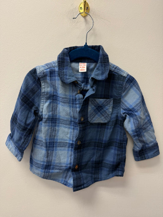 JOE FRESH BLUE PLAID SIZE 6-12M