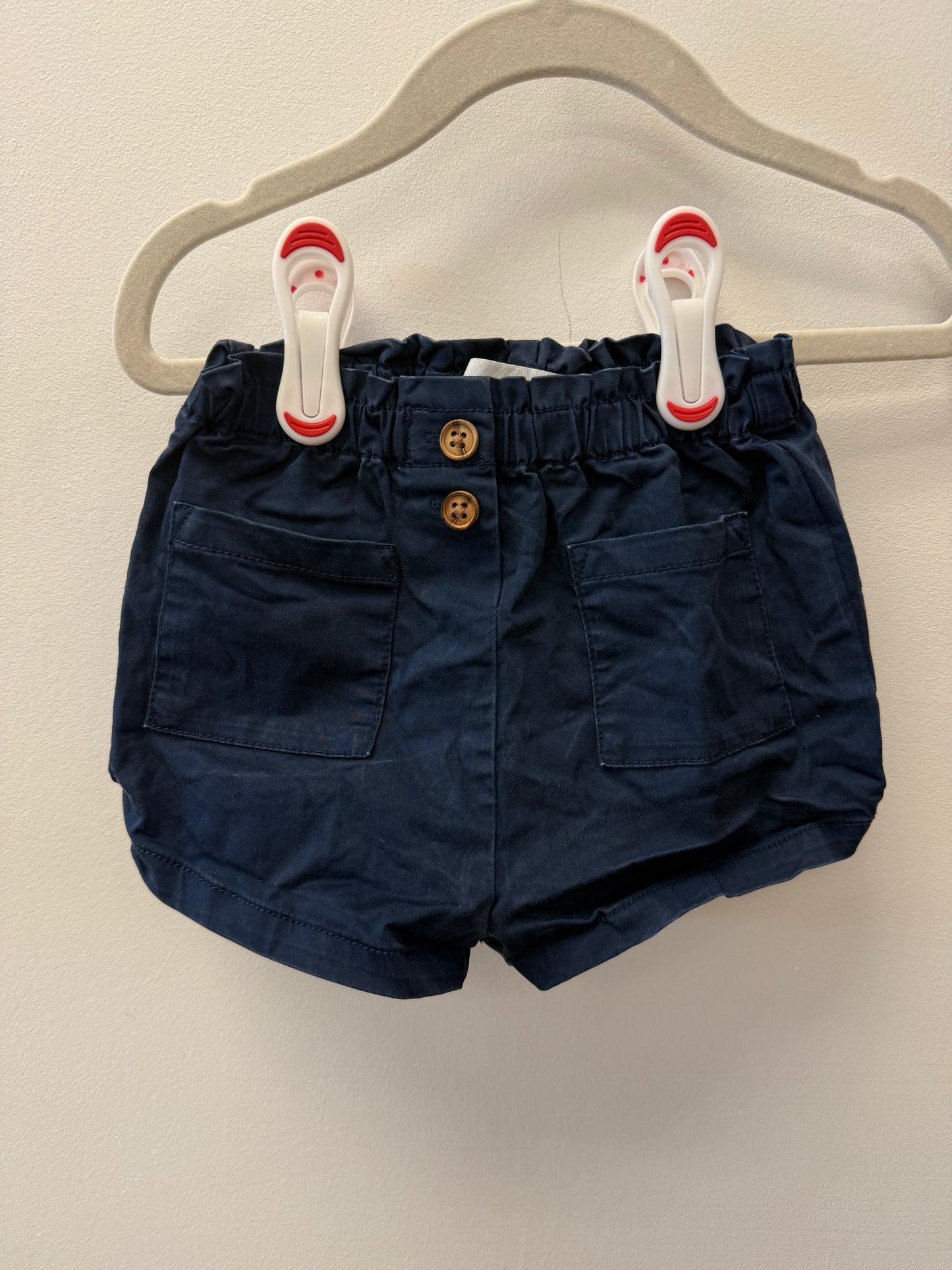 ZARA NAVY BLUE SHORTS SIZE 9-12M