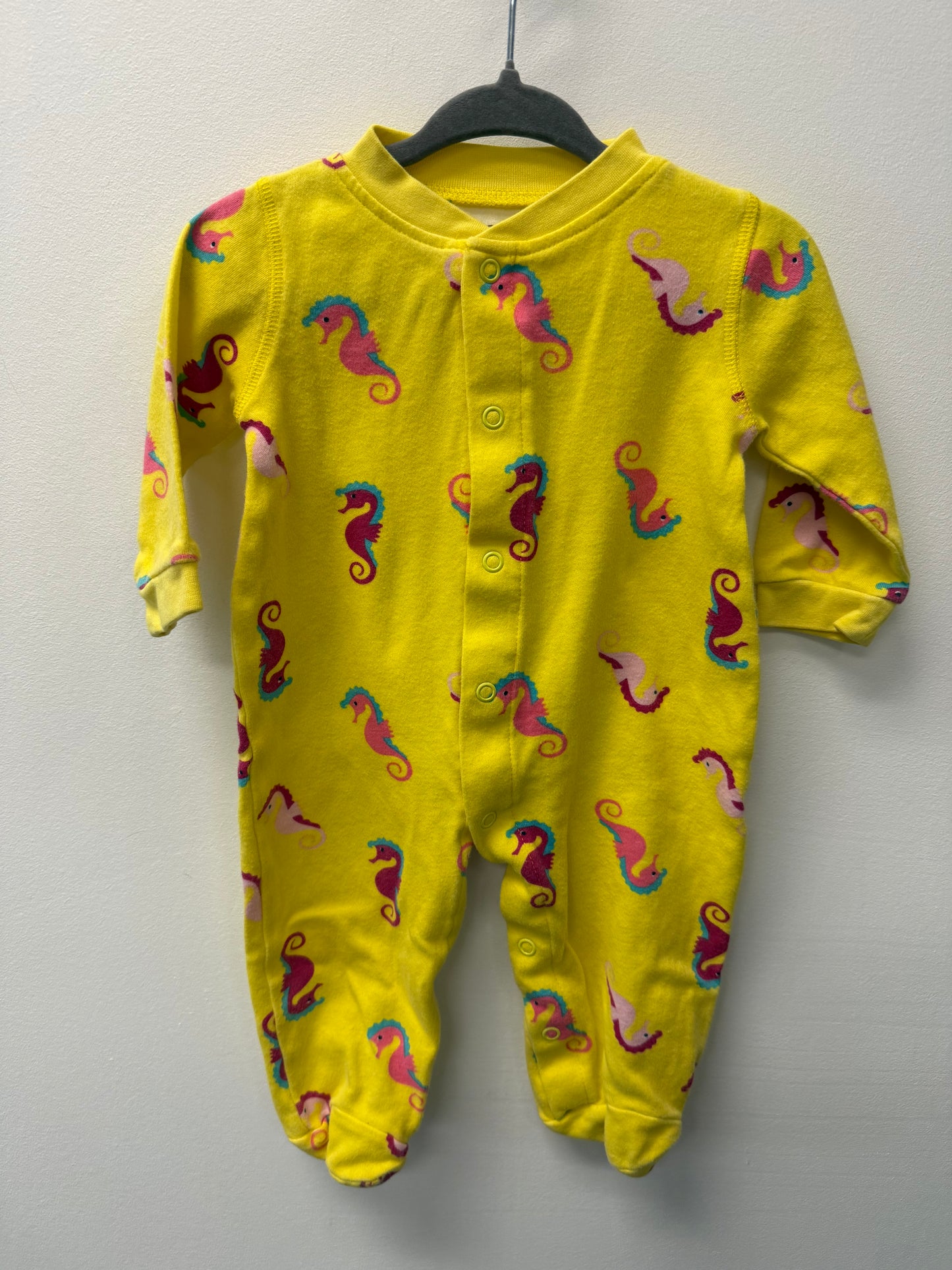 EMMA & JACK YELLOW SEAHORSE SLEEPER SIZE 6M
