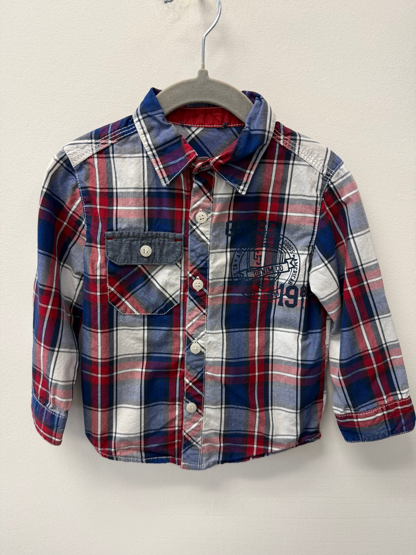 GUESS BUTTON UP SIZE 2T