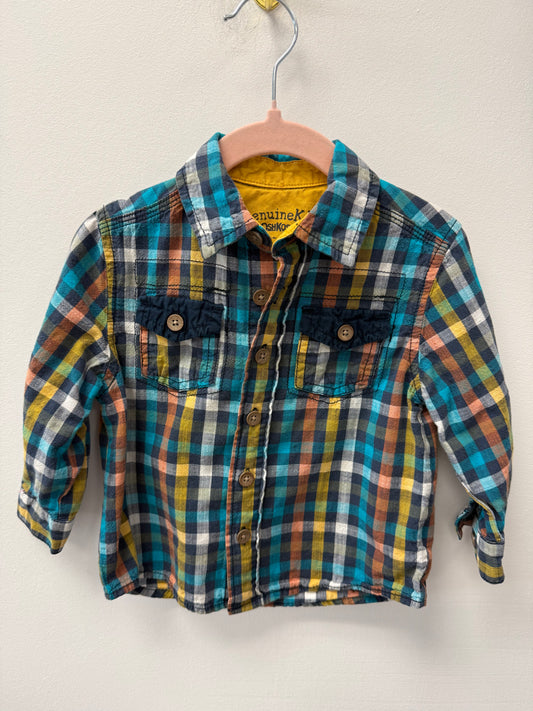 OSHKOSH COLORFUL PLAID SIZE 18M