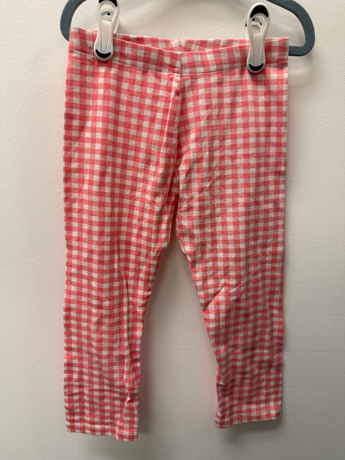 GEORGE PINK CHECKERED LEGGINGS SIZE 7-8